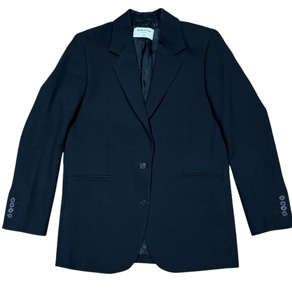 Babaton Atelier XXS 2XS Blazer Oversized Black Capsule Classic Preppy Goth - Picture 1 of 5